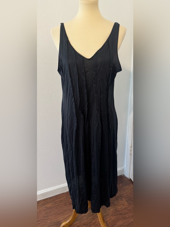 Hanro Dresses & Skirts - Hanro Switzerland Mercerized Cotton Black Slip Dress Minimalist Luxury Lounge Lg